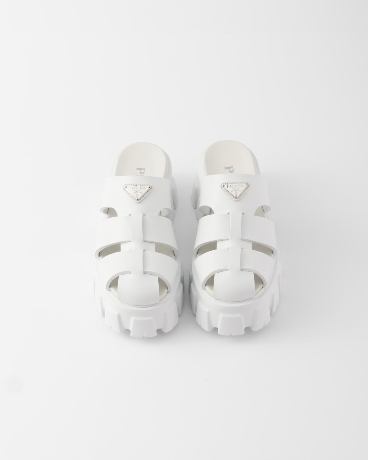 Prada Mules de goma Monolith Descuentos del mes