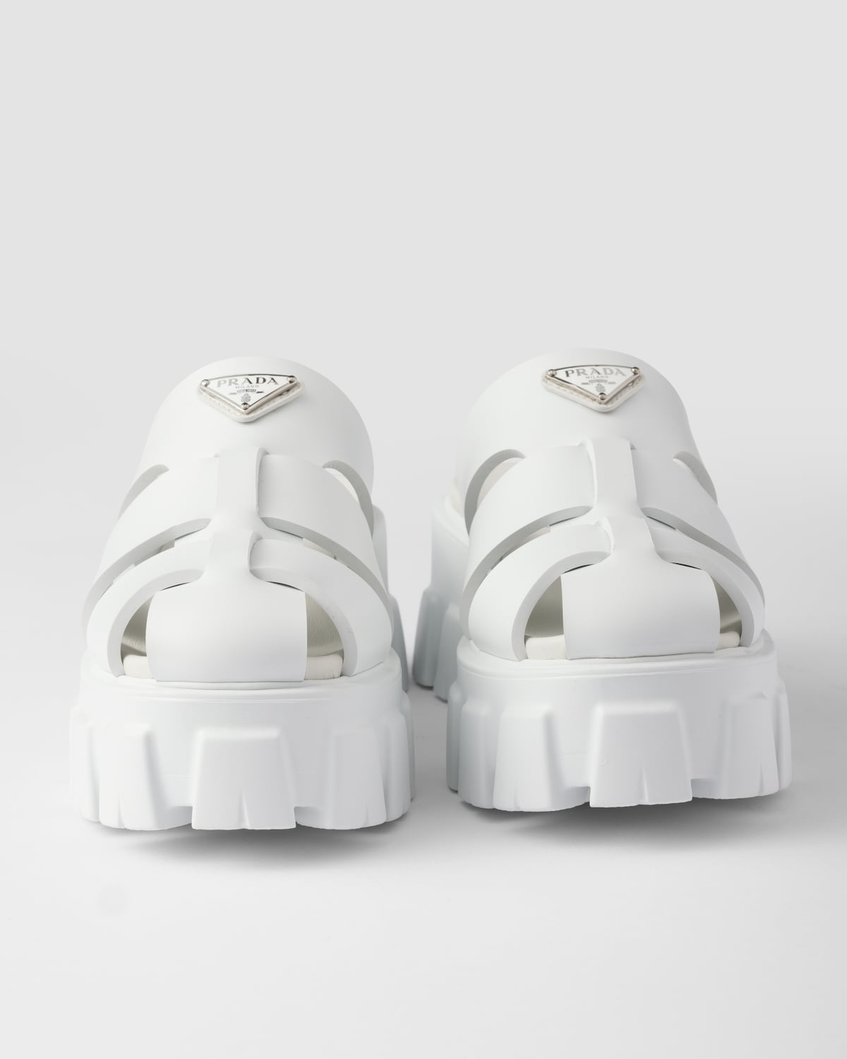 Prada Mules de goma Monolith Descuentos del mes