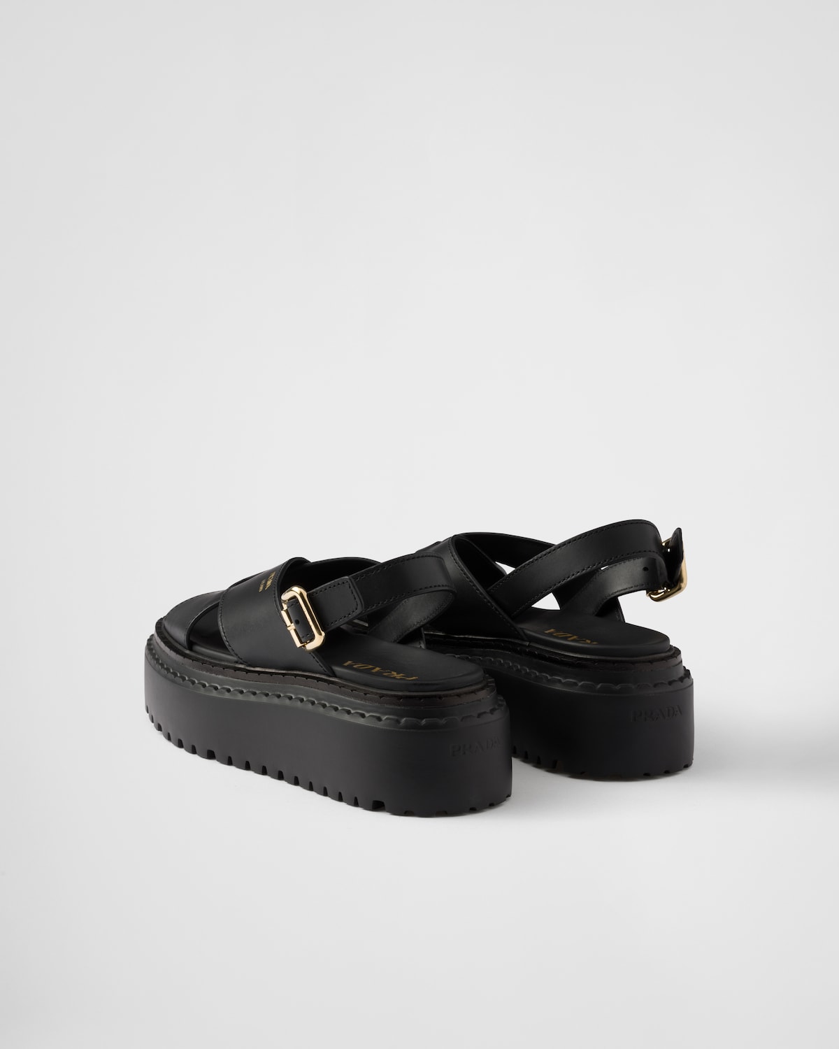 Prada Sandalias de piel trenzada Oferta exclusiva