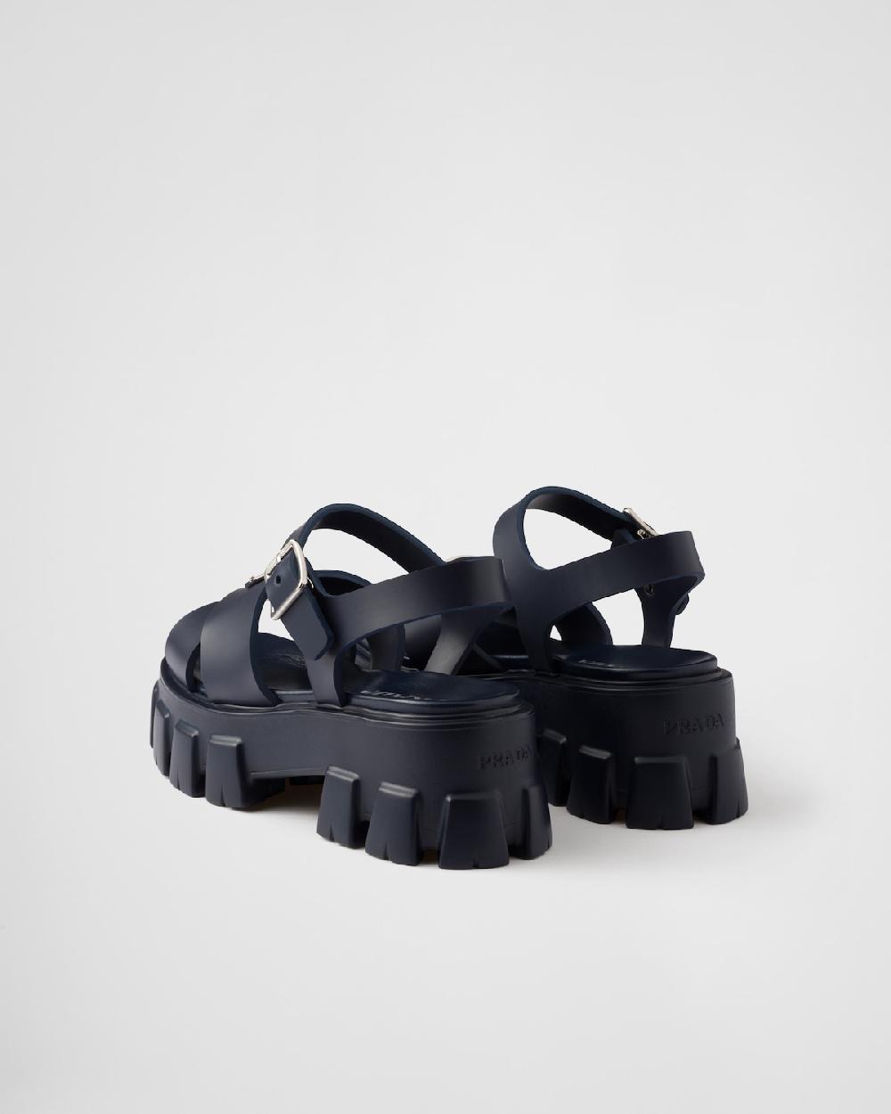 Prada Sandalias Monolith de goma Descuento por venta flash