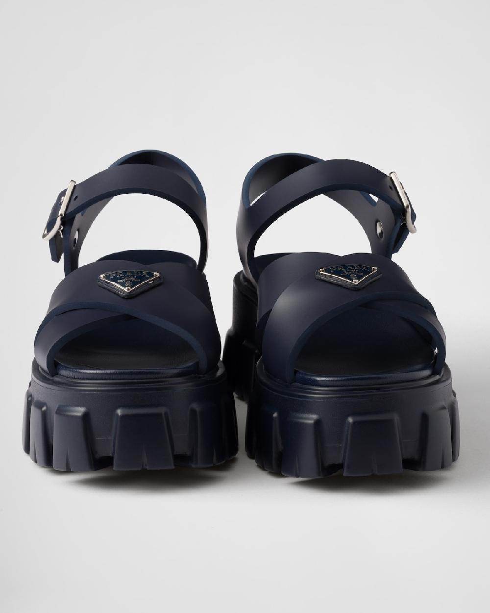 Prada Sandalias Monolith de goma Descuento por venta flash