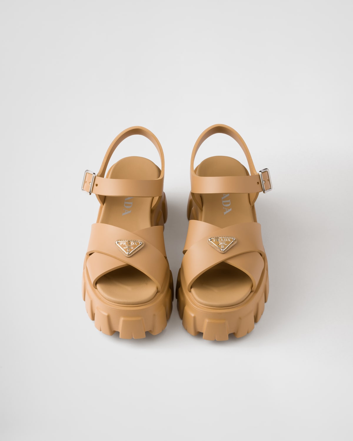 Prada Sandalias Monolith de goma Ofertas de temporada