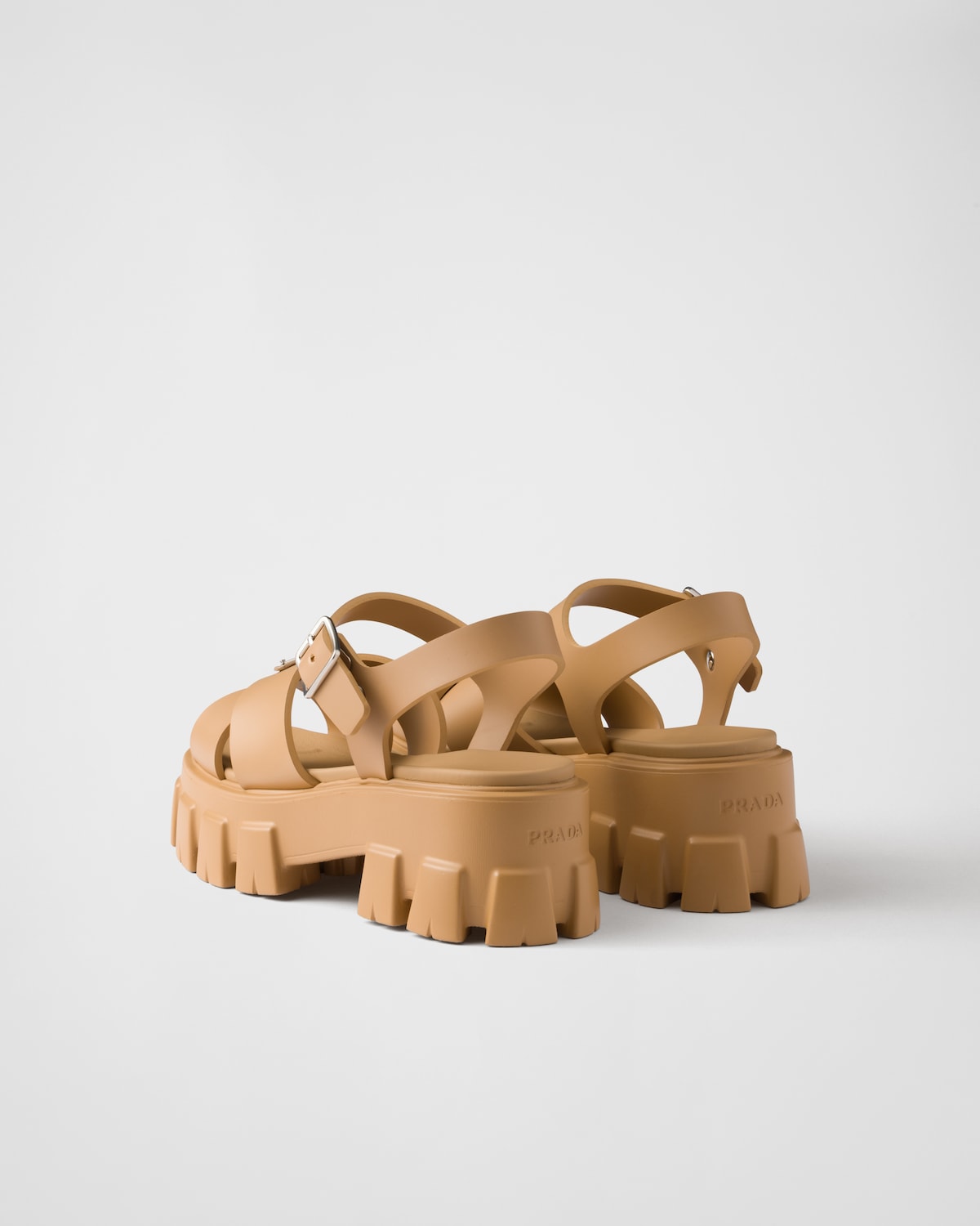 Prada Sandalias Monolith de goma Ofertas de temporada