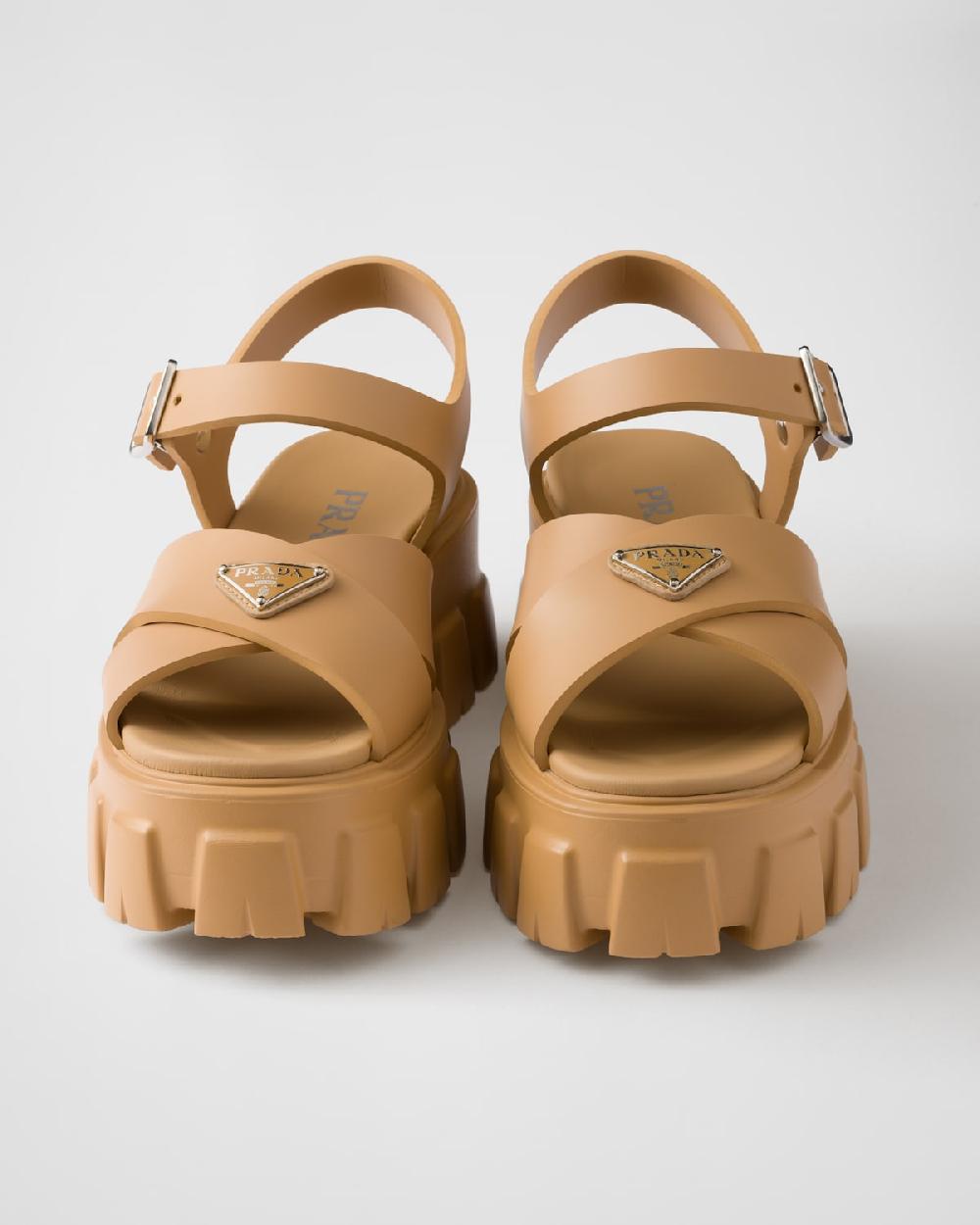 Prada Sandalias Monolith de goma Ofertas de temporada