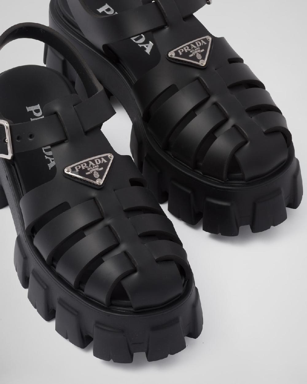 Prada Sandalias Monolith de goma Ofertas especiales