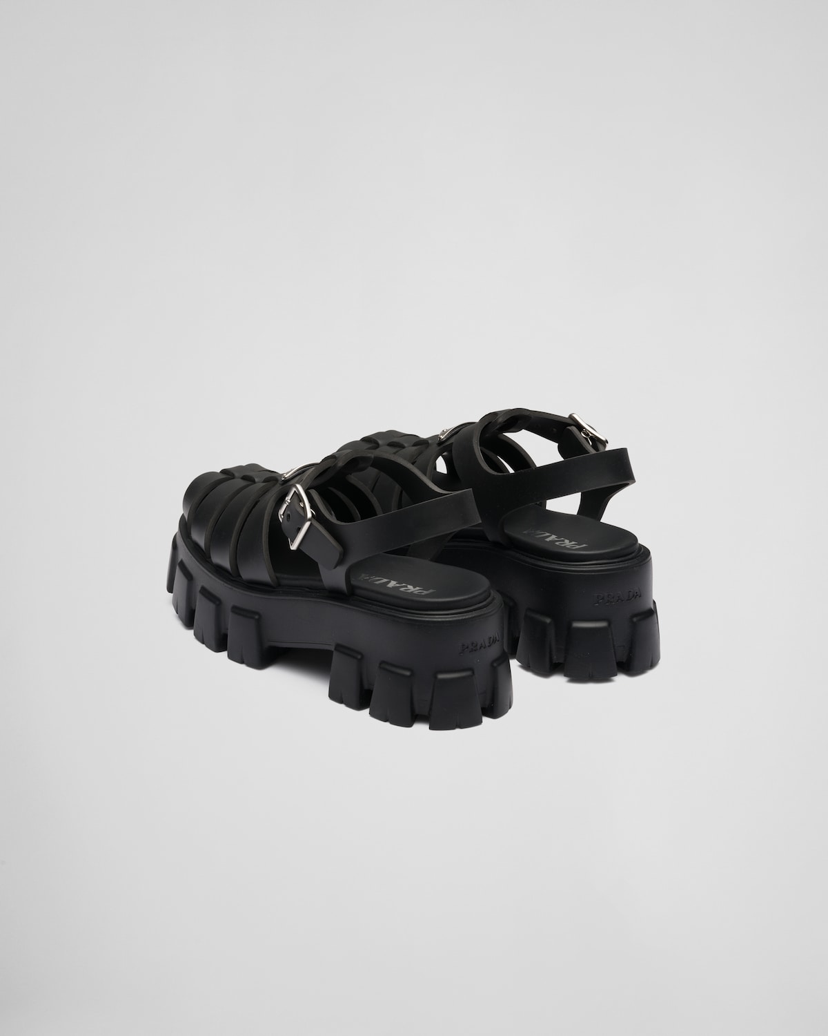 Prada Sandalias Monolith de goma Ofertas especiales