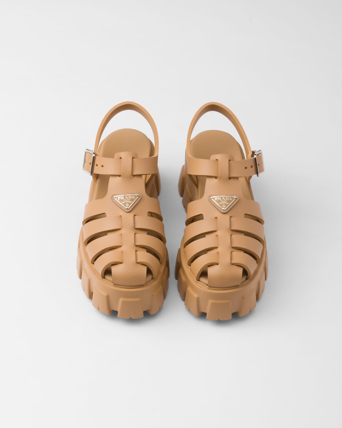 Prada Sandalias Monolith de goma Grandes ahorros