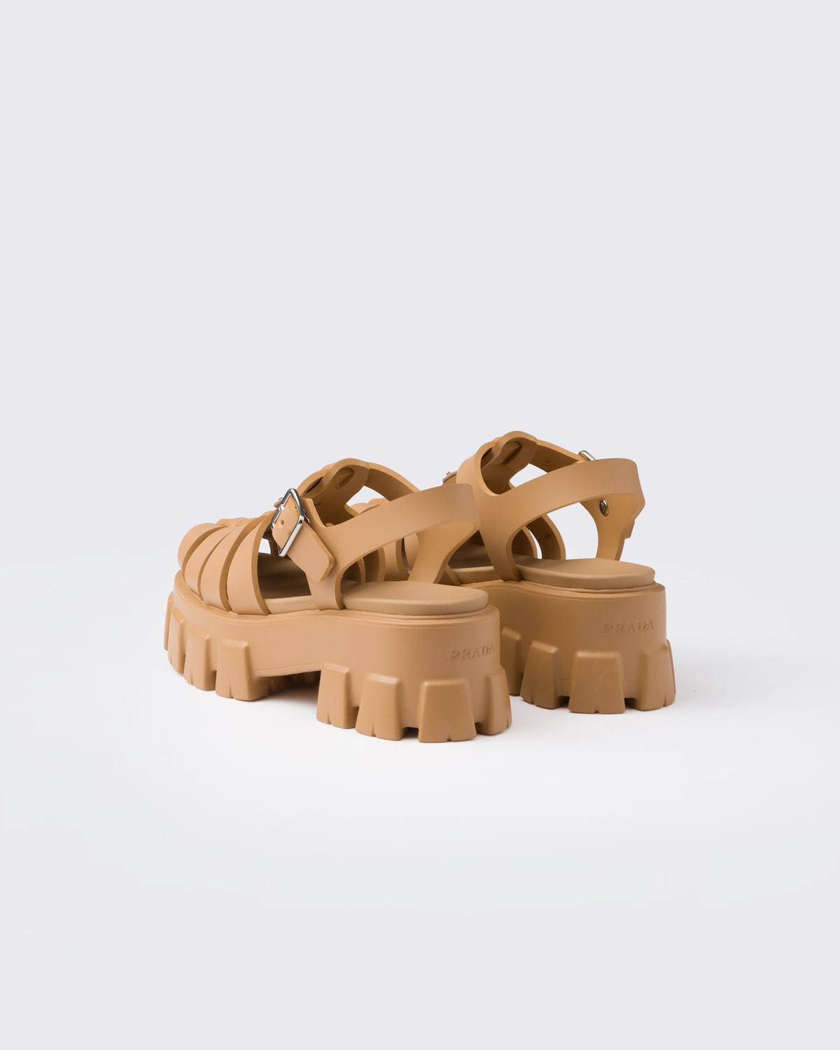 Prada Sandalias Monolith de goma Grandes ahorros