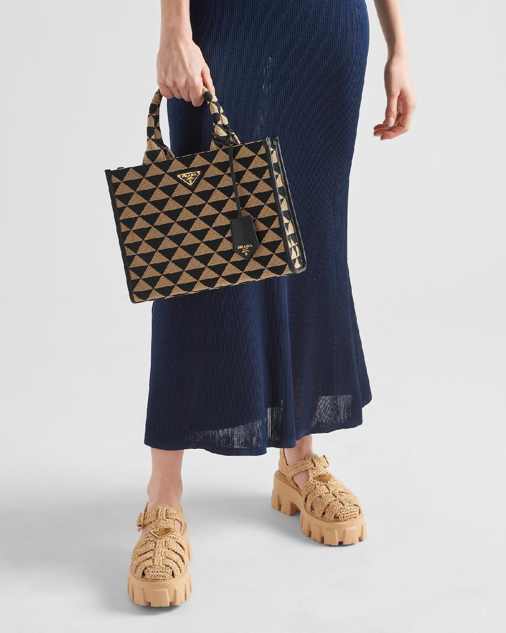 Prada Sandalias de croché Monolith Precio ultrabajo