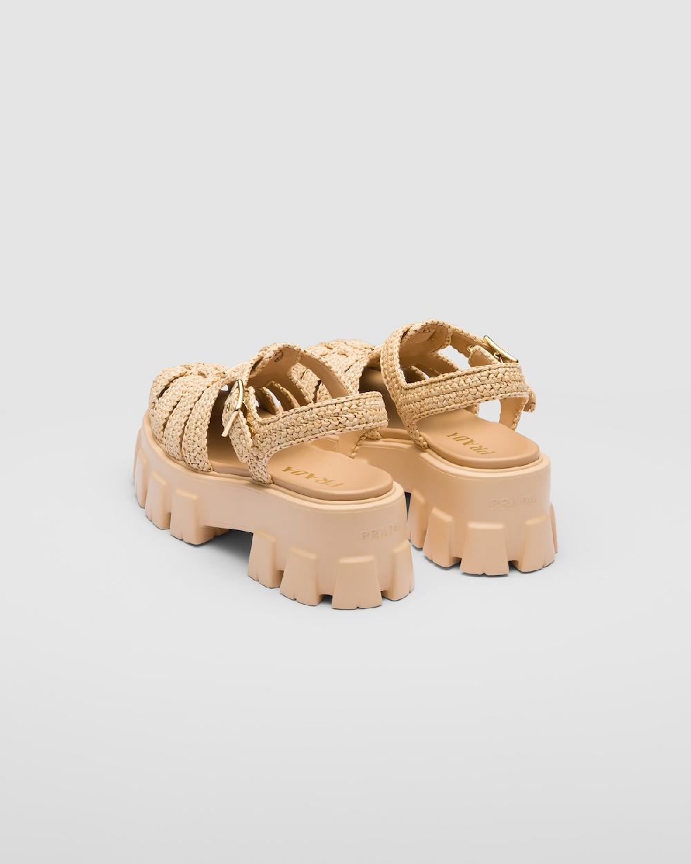 Prada Sandalias de croché Monolith Precio ultrabajo