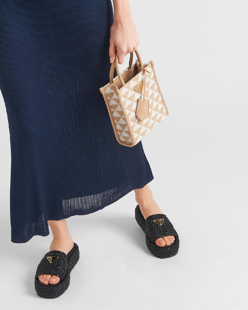Prada Sandalias de plataforma de croché Devoluciones gratuitas