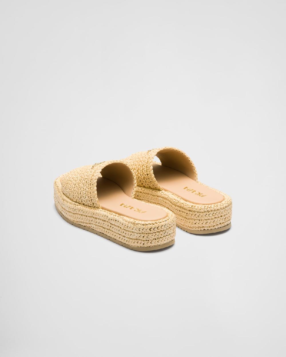 Prada Sandalias de plataforma de croché 2025