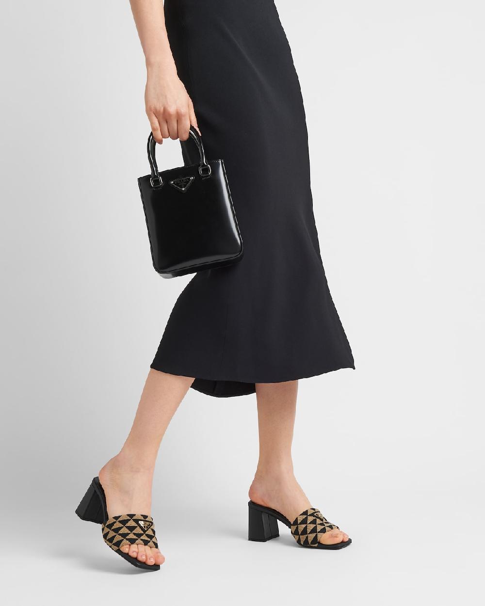 Prada Sandalias de tejido bordado En línea
