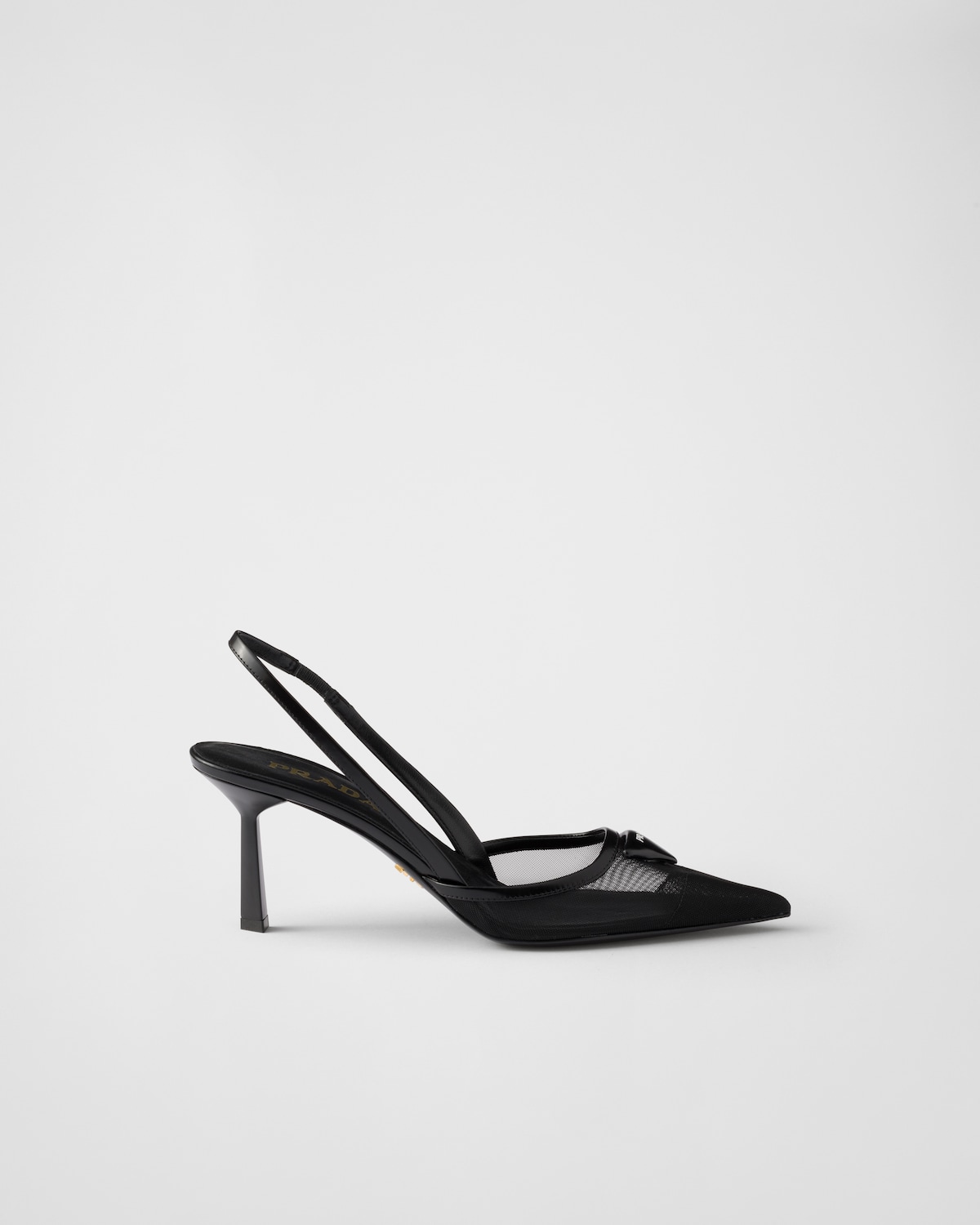 Prada Zapatos de tacón destalonado de malla