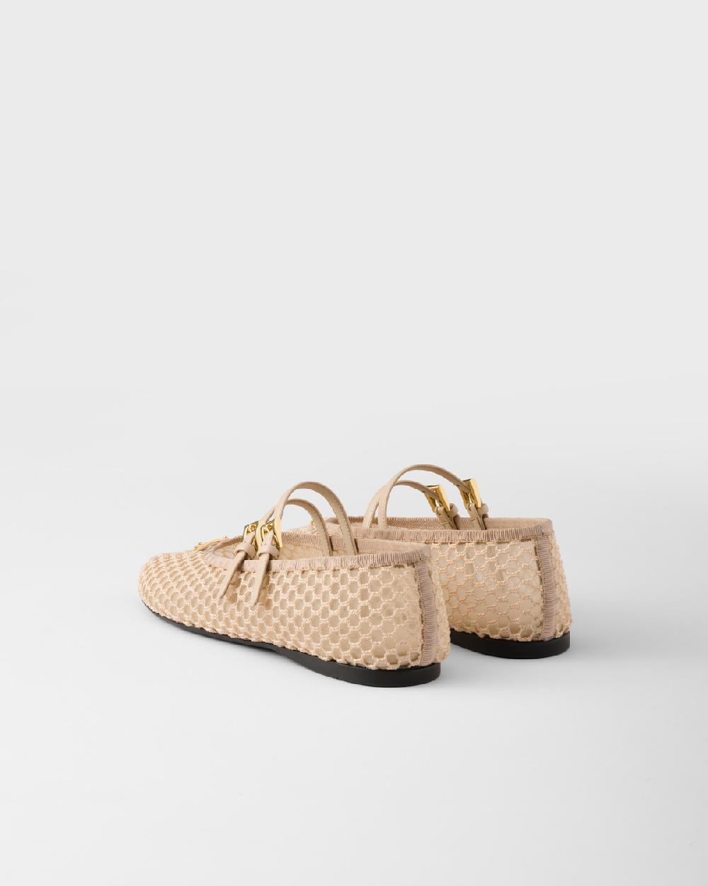 Prada Bailarinas de tejido de malla Ofertas
