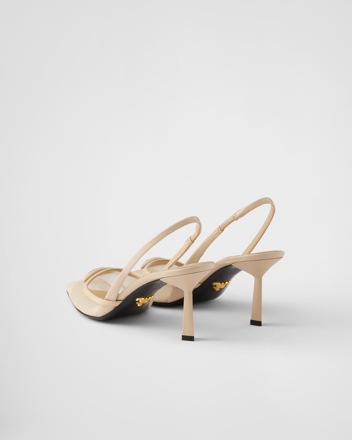 Prada Zapatos de tacón destalonado de malla Venta caliente