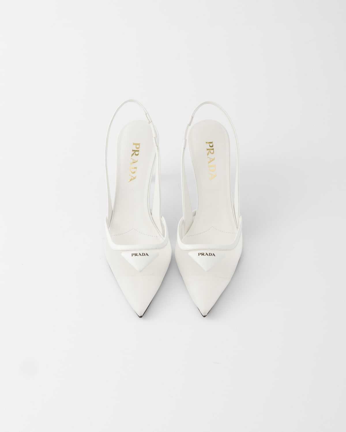 Prada Zapatos de tacón destalonado de malla En oferta