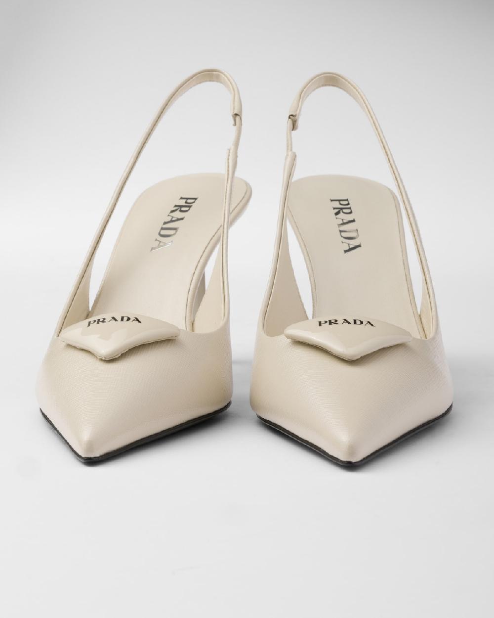 Prada Zapatos de salón destalonados de charol Saffiano Rebajas de fábrica