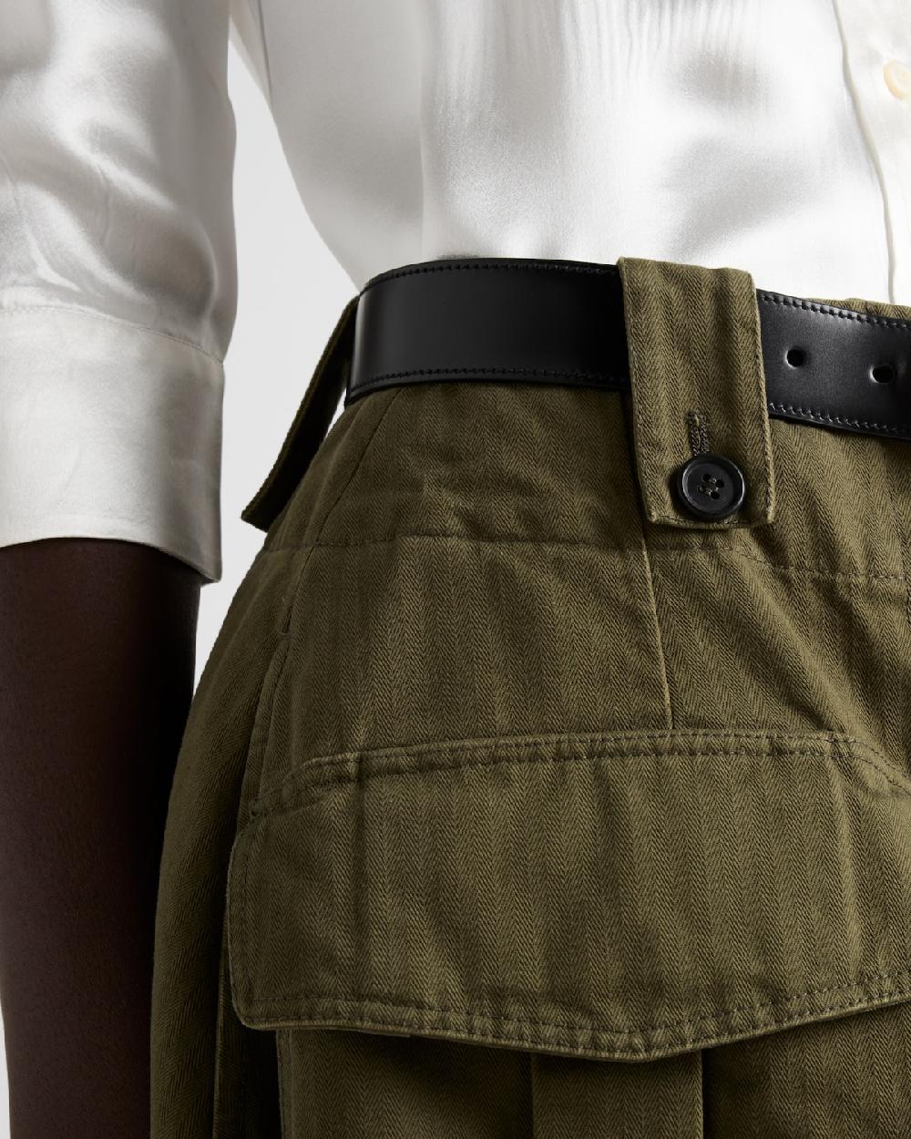 Prada Falda de algodón con bolsillos cargo Descuento