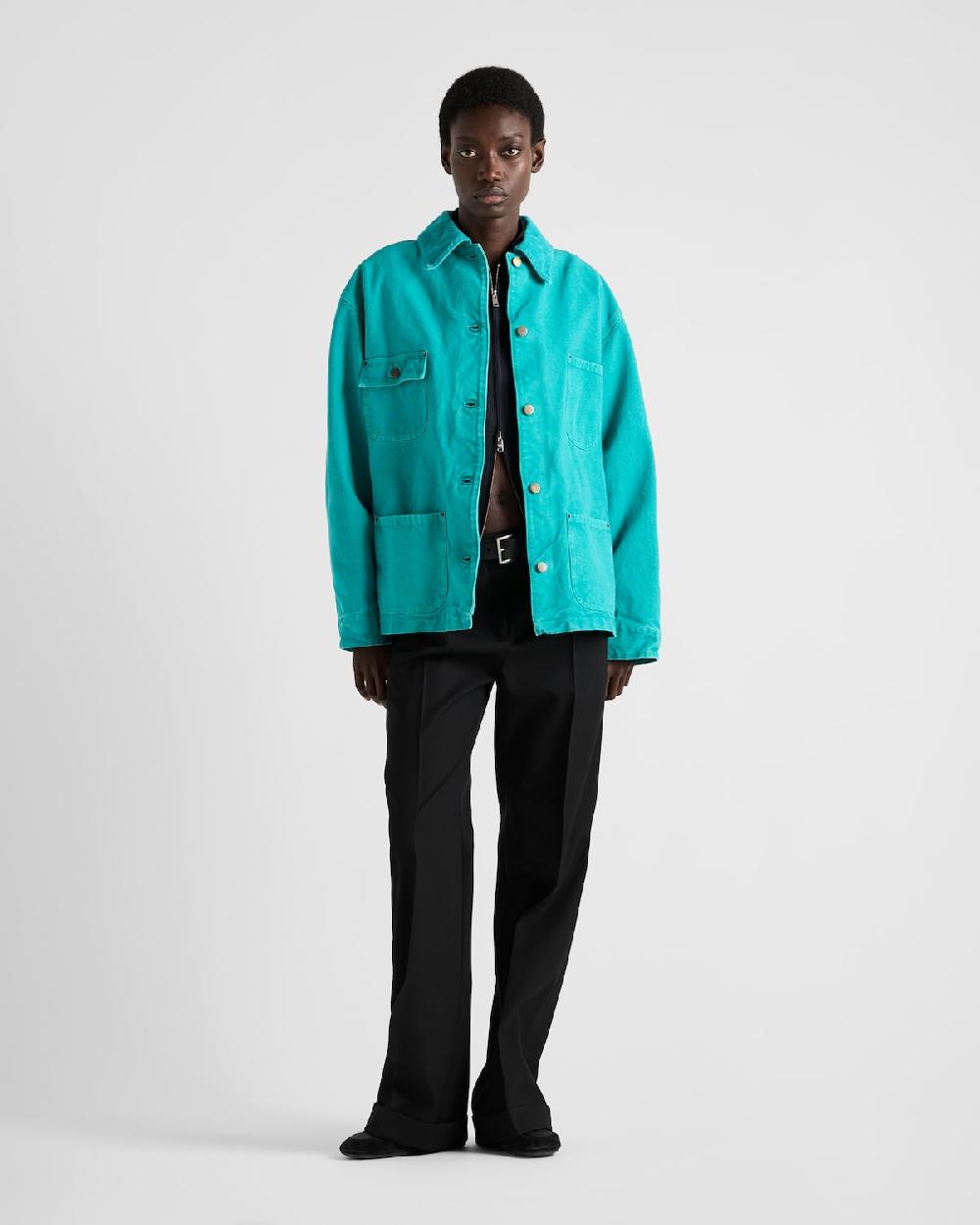 Prada Cazadora trucker de lona Envío gratis