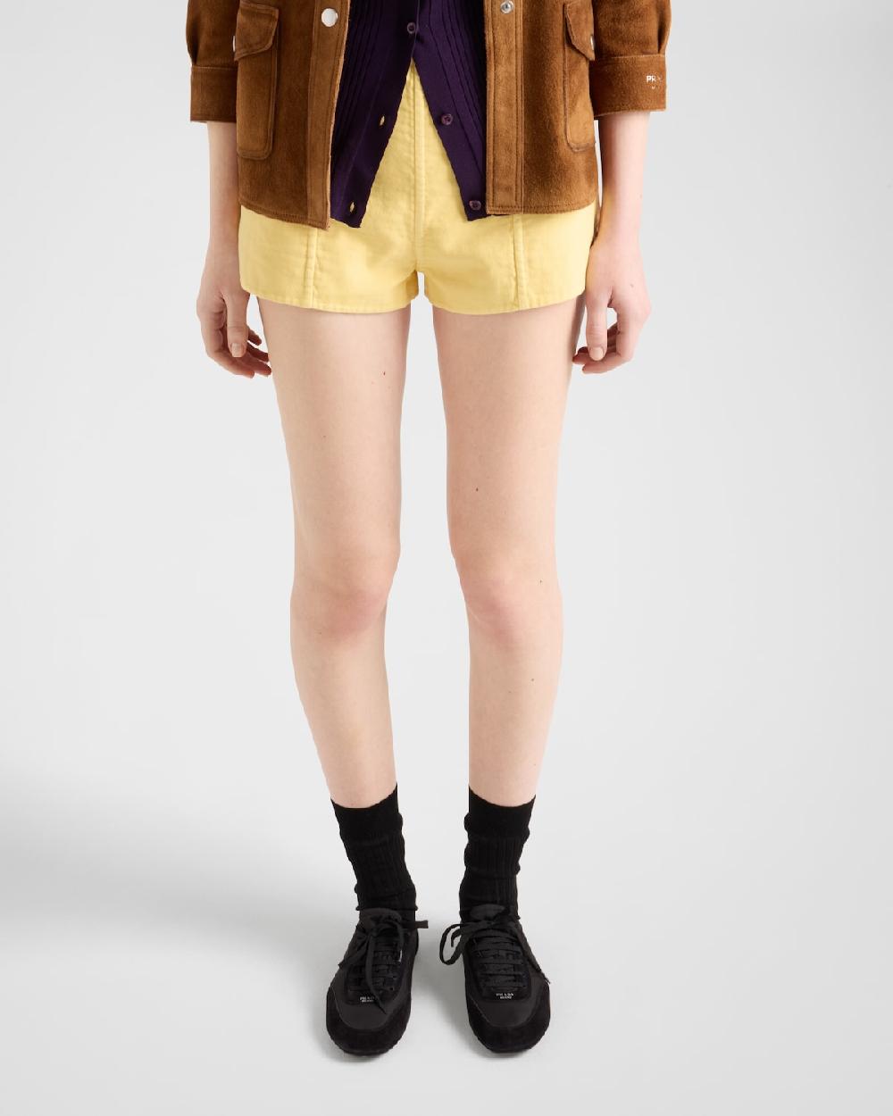 Prada Pantalones cortos de algodón doble ÚLTIMAS EDICIONES