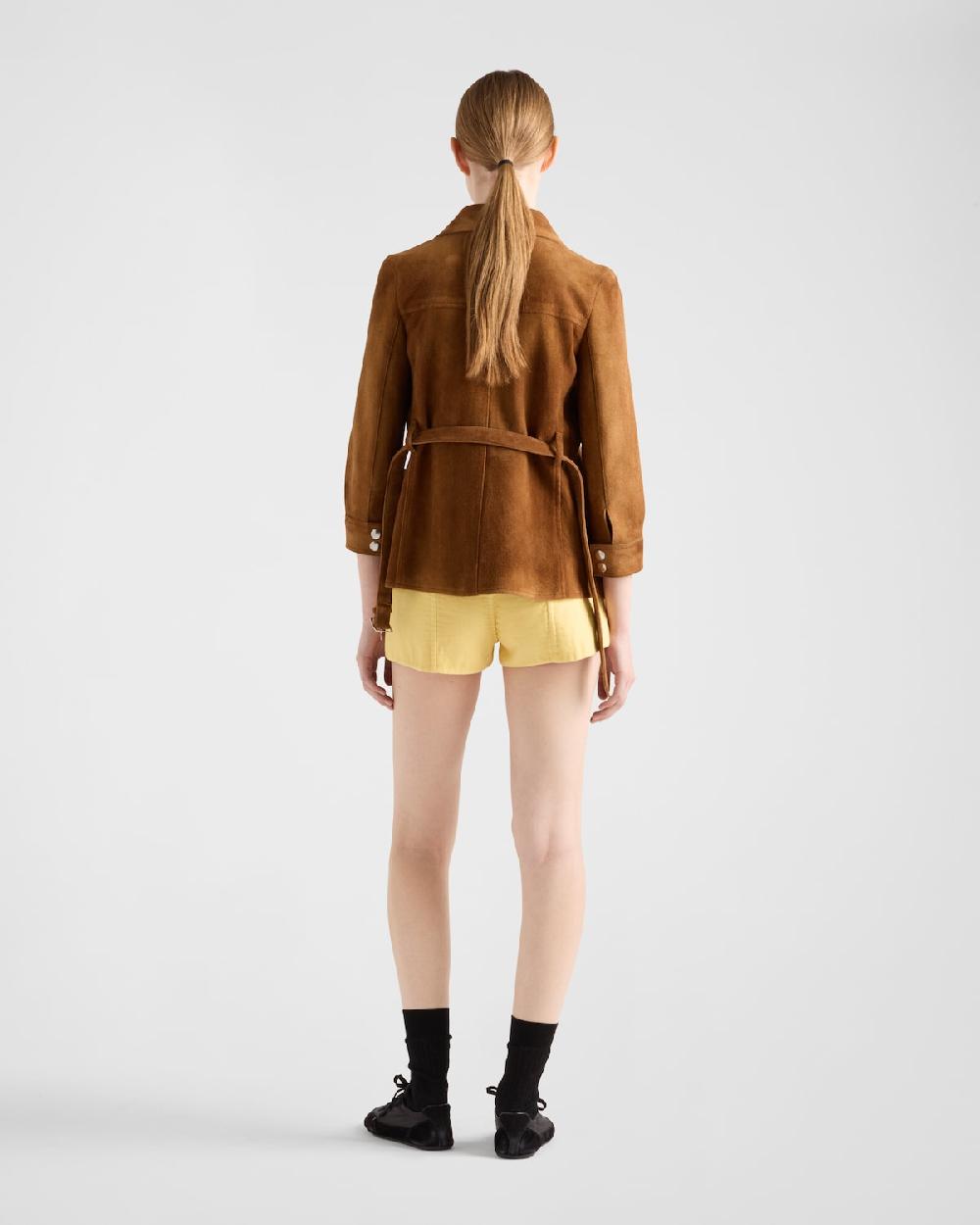 Prada Pantalones cortos de algodón doble ÚLTIMAS EDICIONES