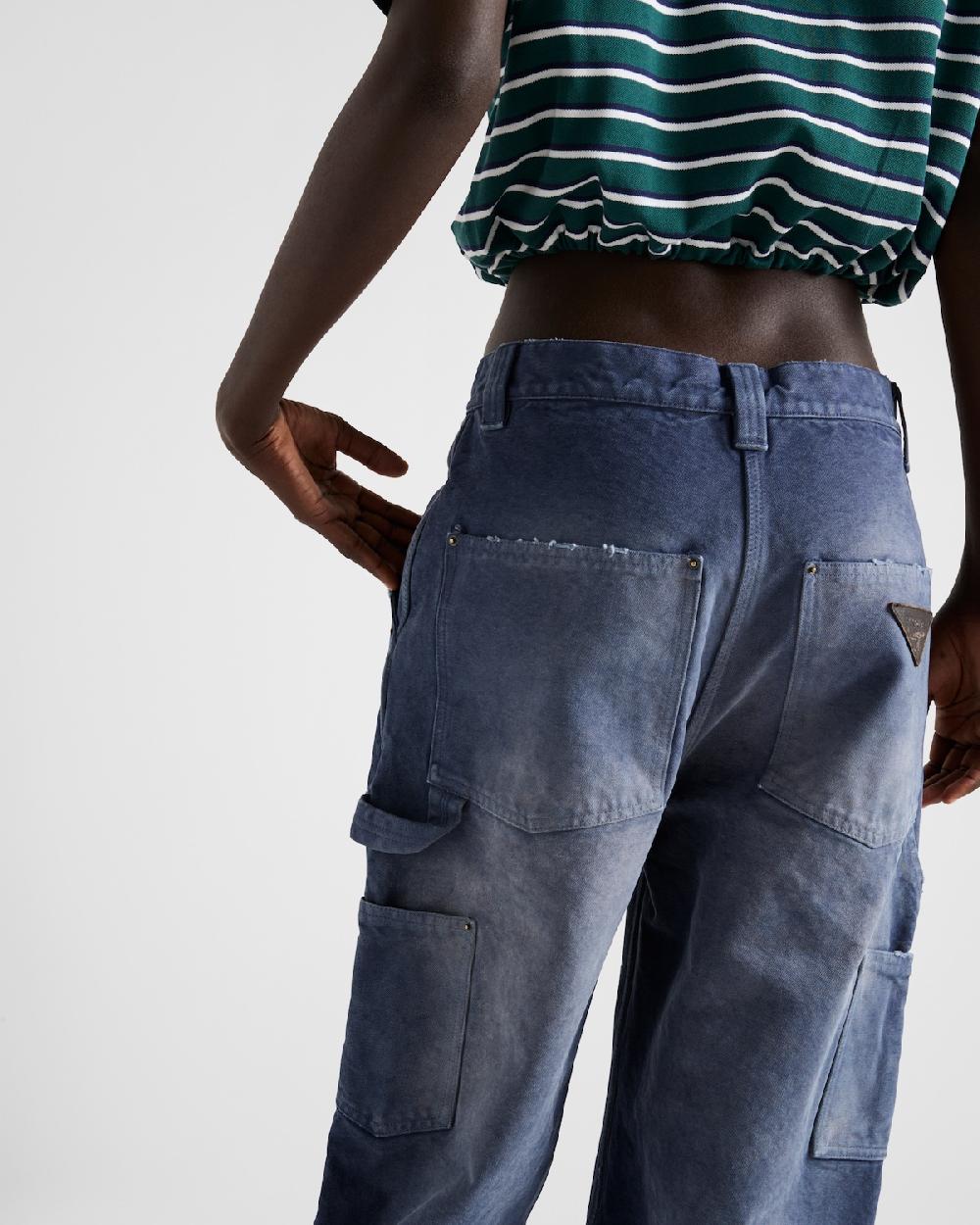 Prada Pantalones cargo de lona Promoción por tiempo limitado