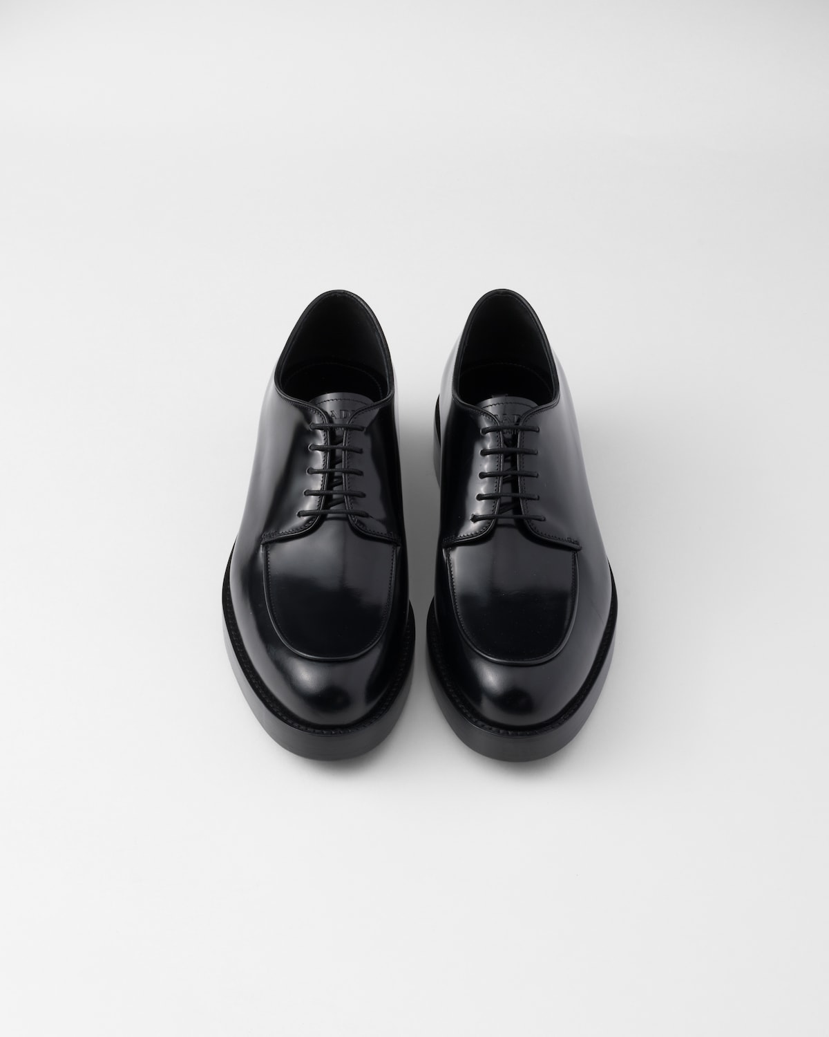 Prada Zapatos Derby de piel cepillada Rebajas de fin de temporada