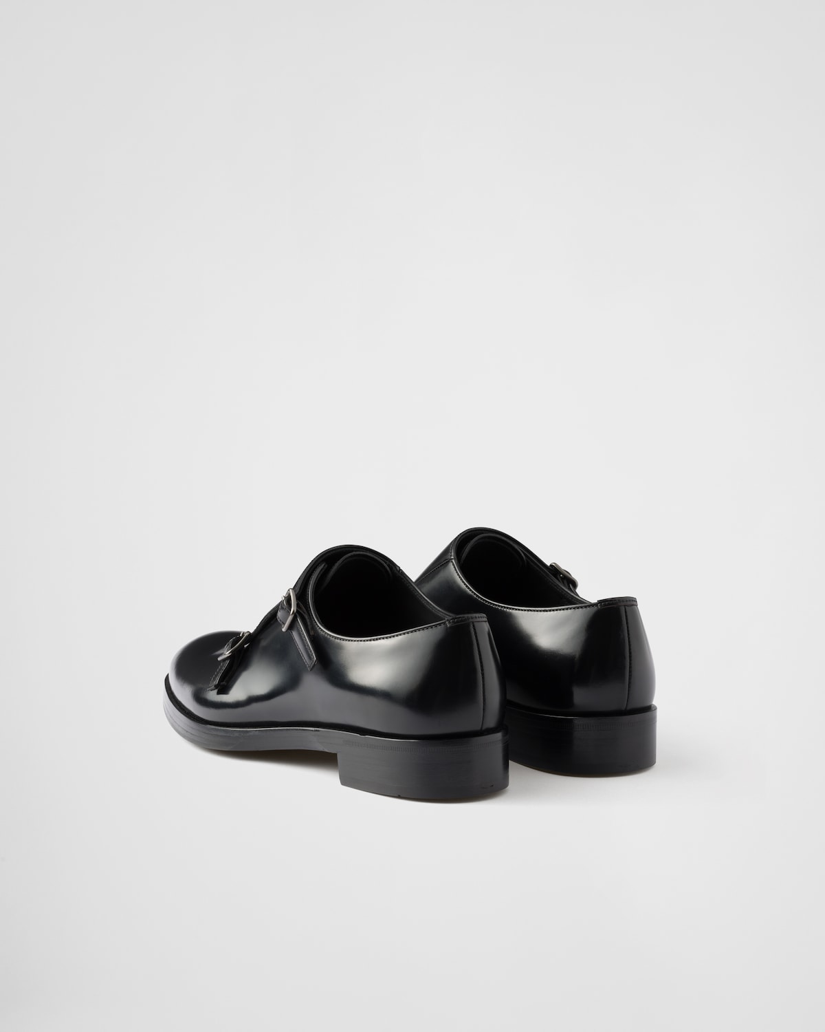 Prada Zapatos de piel cepillada con doble tira y hebilla En línea