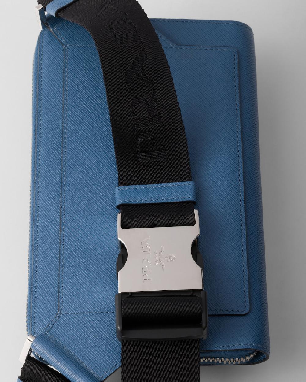 Prada Riñonera de piel Saffiano Gran oferta