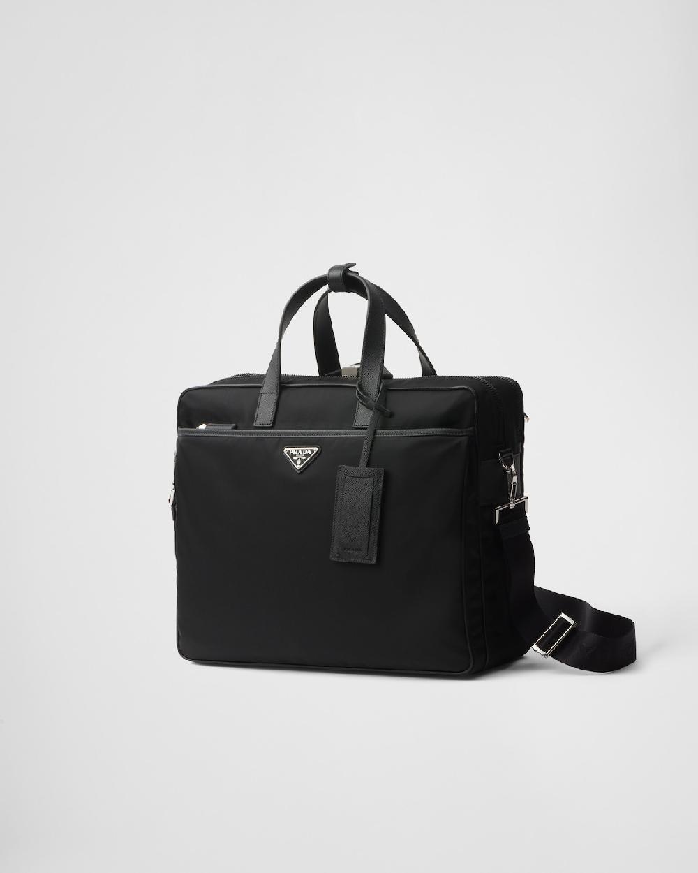 Prada Maletín de Re-Nylon y piel Saffiano