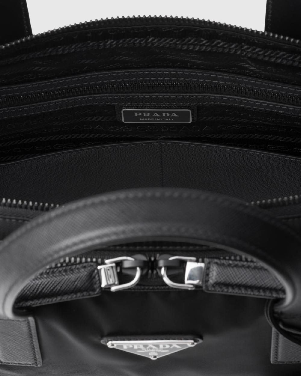 Prada Maletín de Re-Nylon y piel Saffiano Precio de fábrica