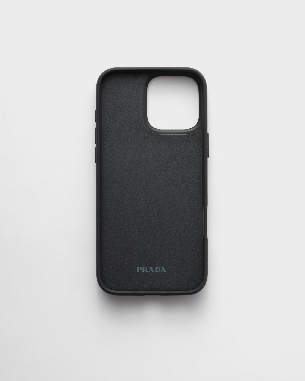 Prada Funda de piel Saffiano para iPhone 16 Pro Max Solo queda un día
