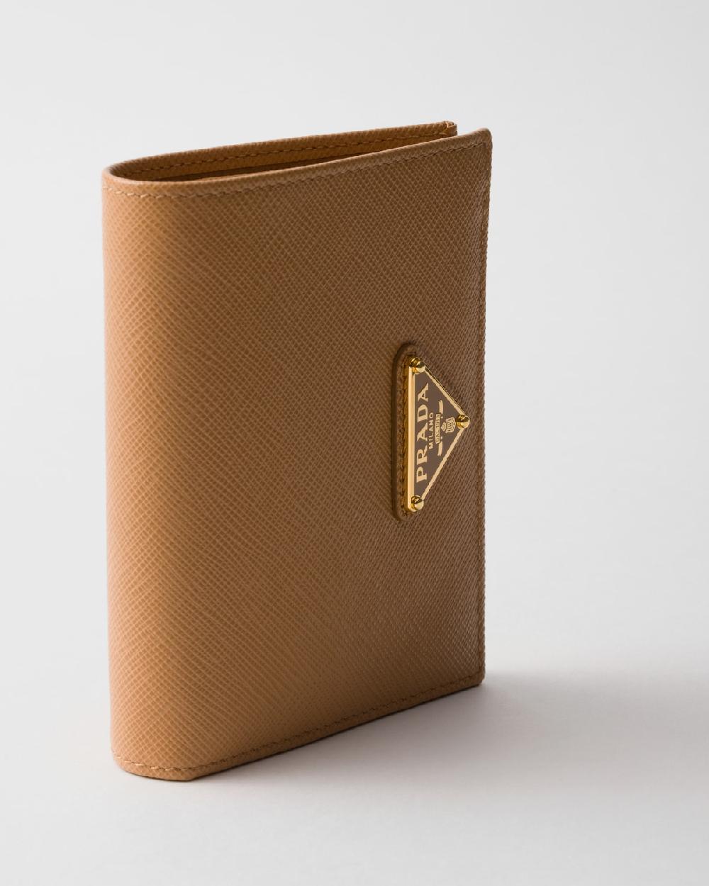 Prada Cartera pequeña de piel Saffiano Venta caliente