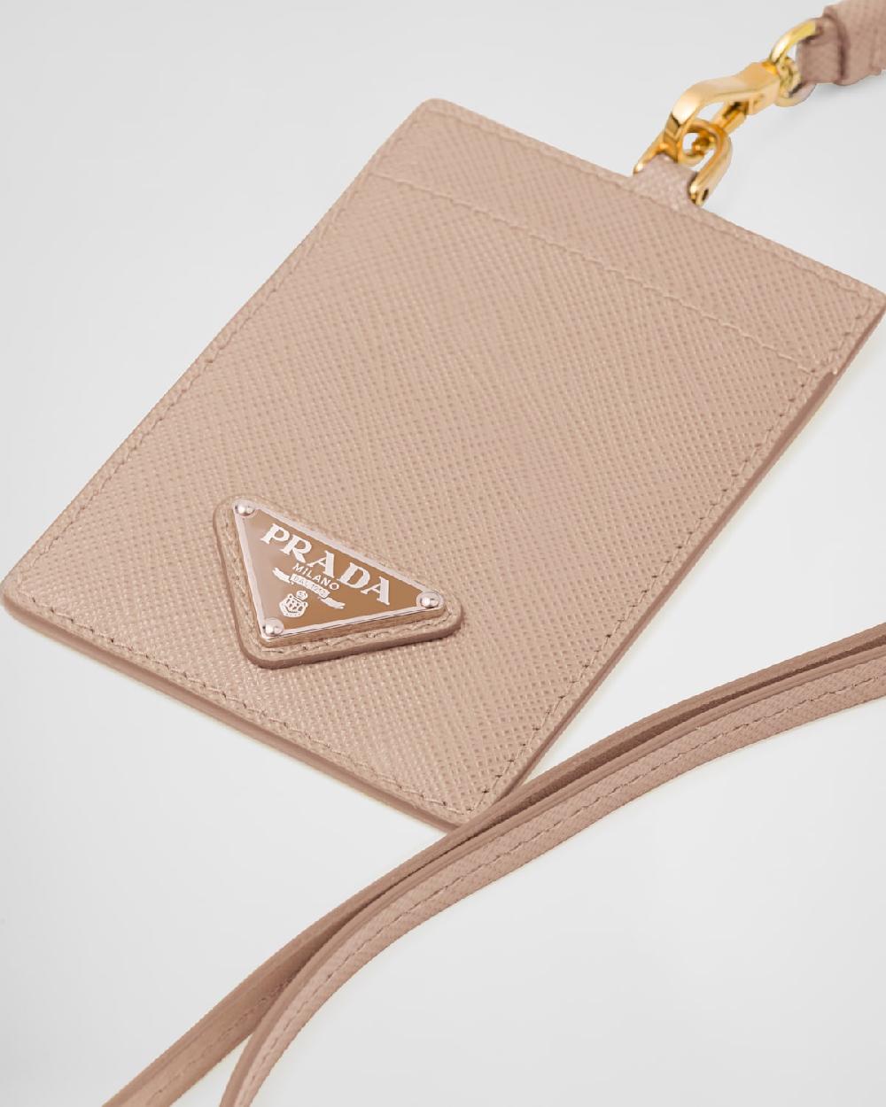 Prada Porta credencial de piel Saffiano