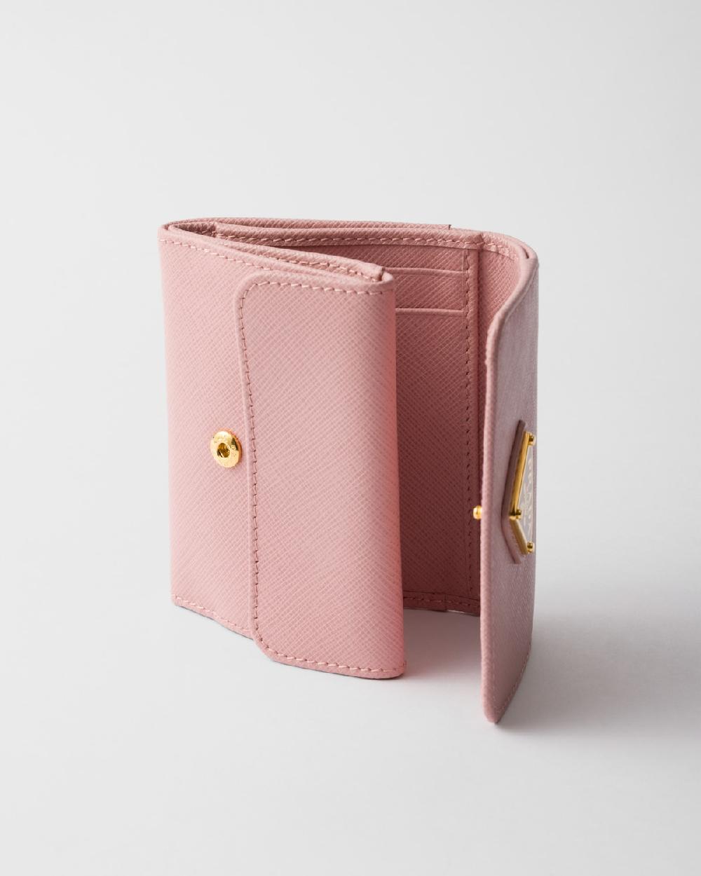 Prada Cartera pequeña de piel Saffiano Descuento