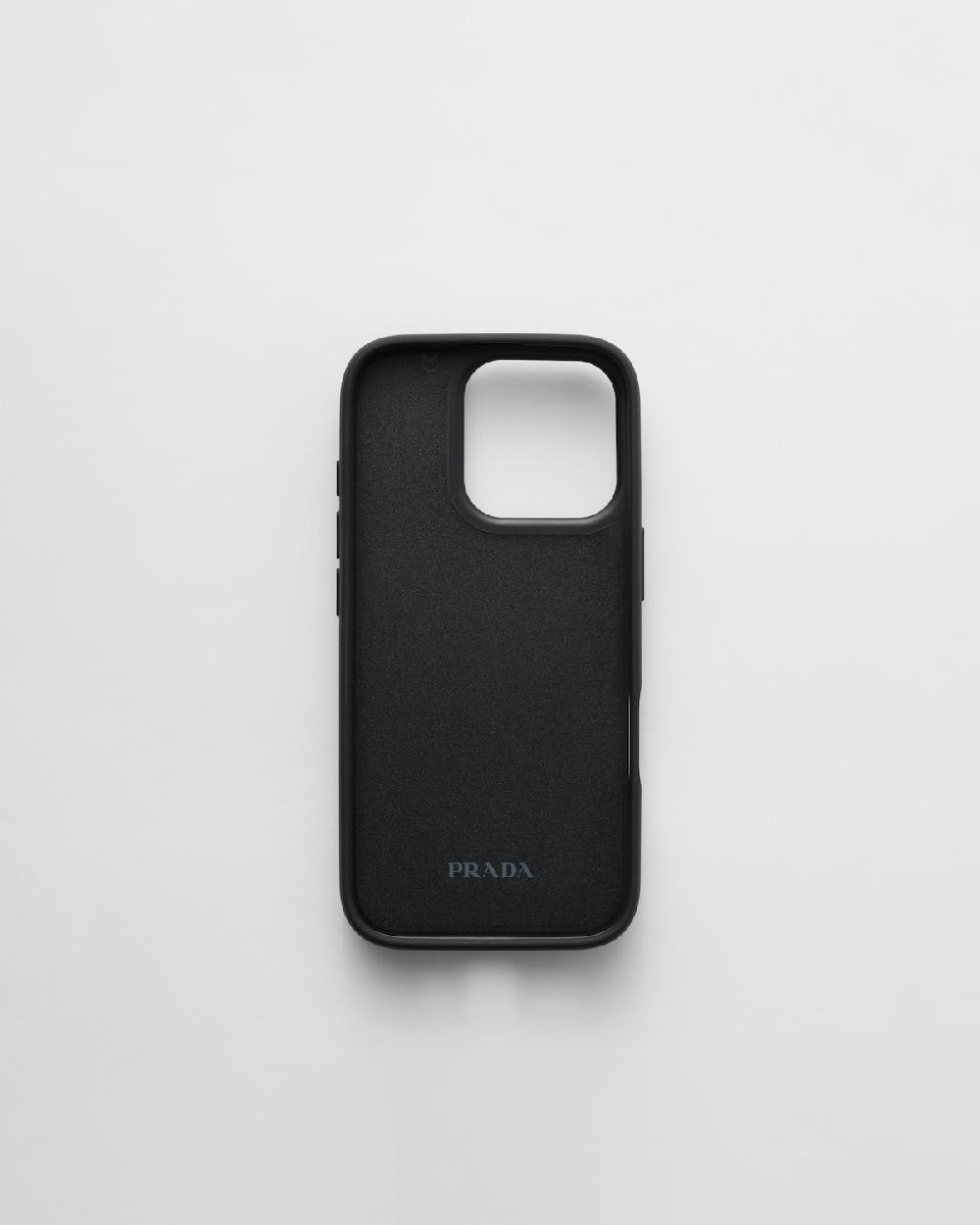 Prada Funda de piel Saffiano para iPhone 16 Pro Mejor oferta