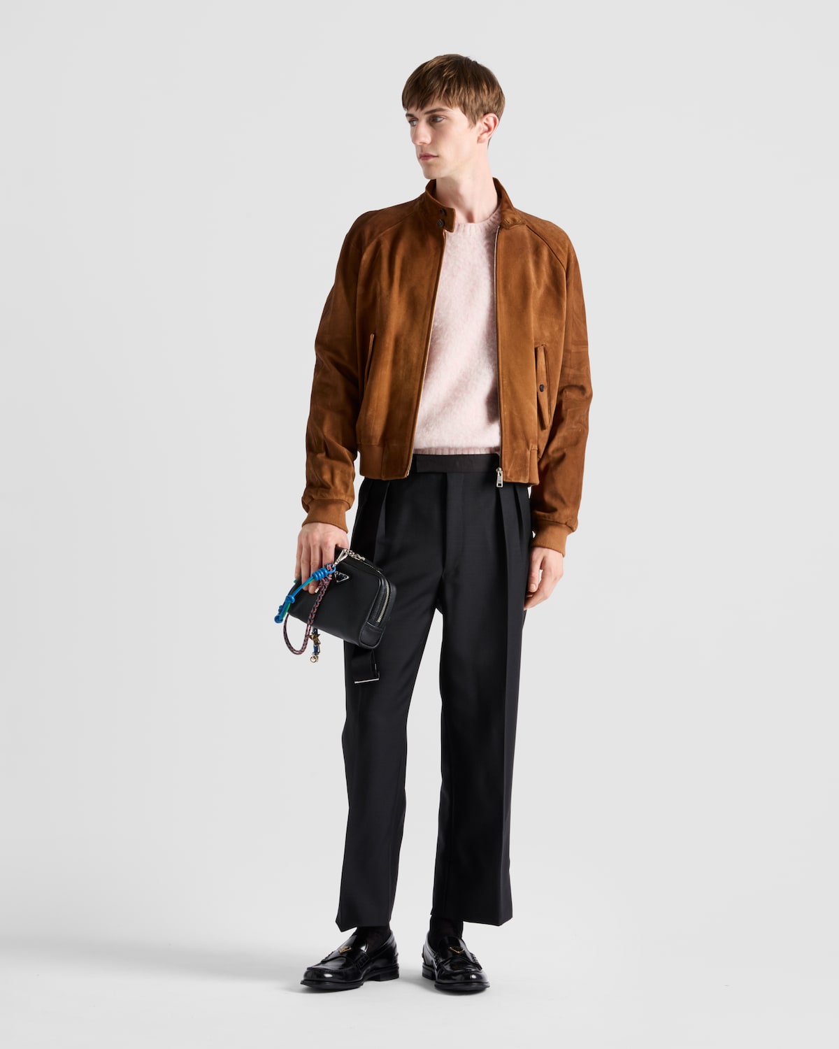 Prada Chaqueta bomber de ante