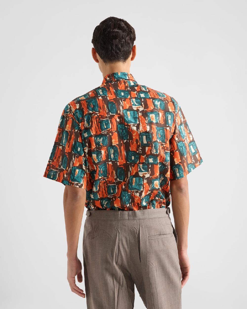 Prada Camisa de algodón de manga corta Rebajas top