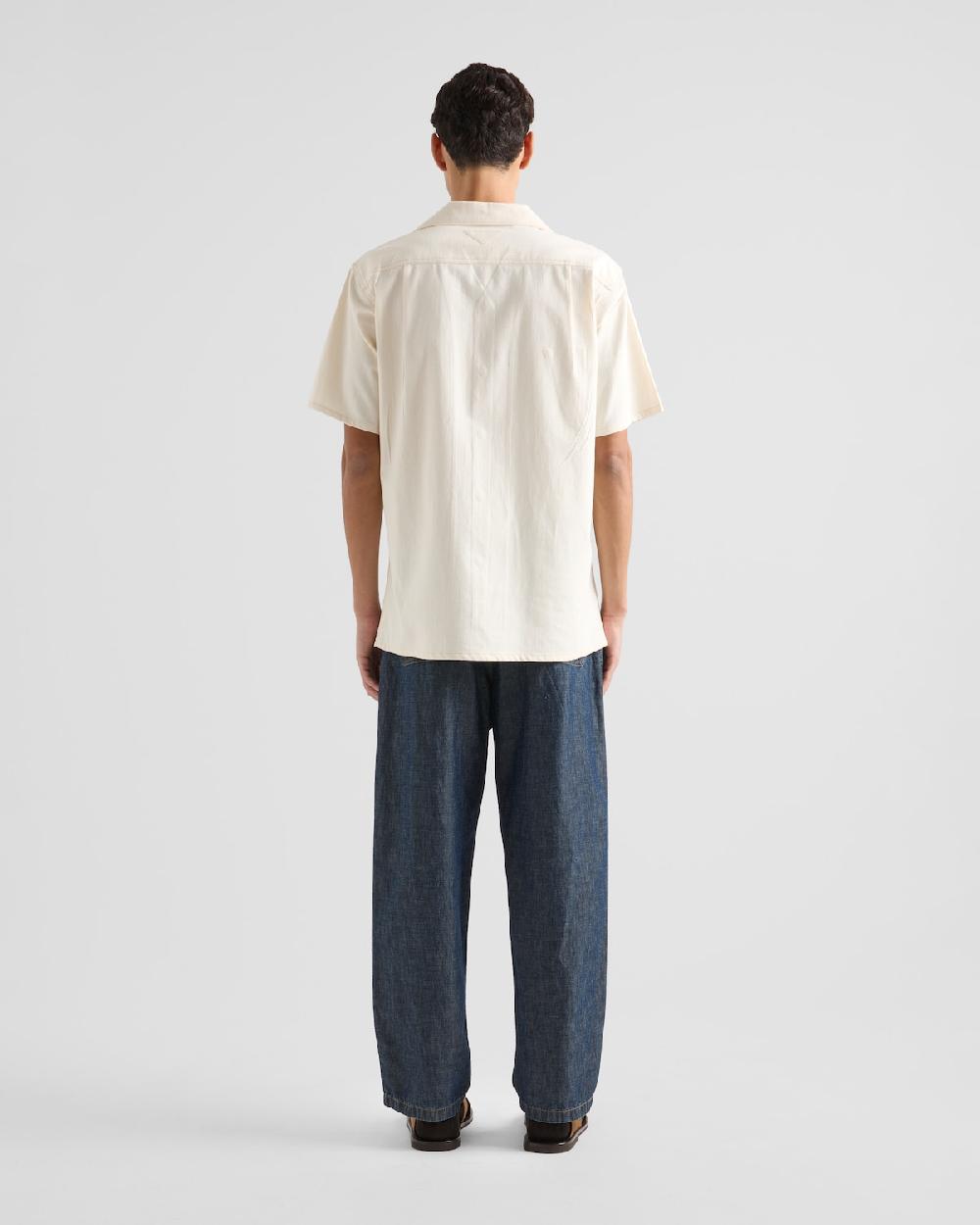 Prada Pantalones de cambray Oferta especial