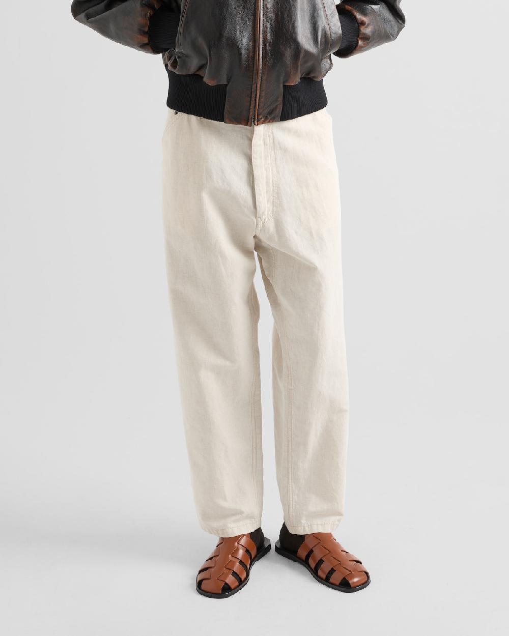 Prada Pantalones de cambray Últimos 3 días