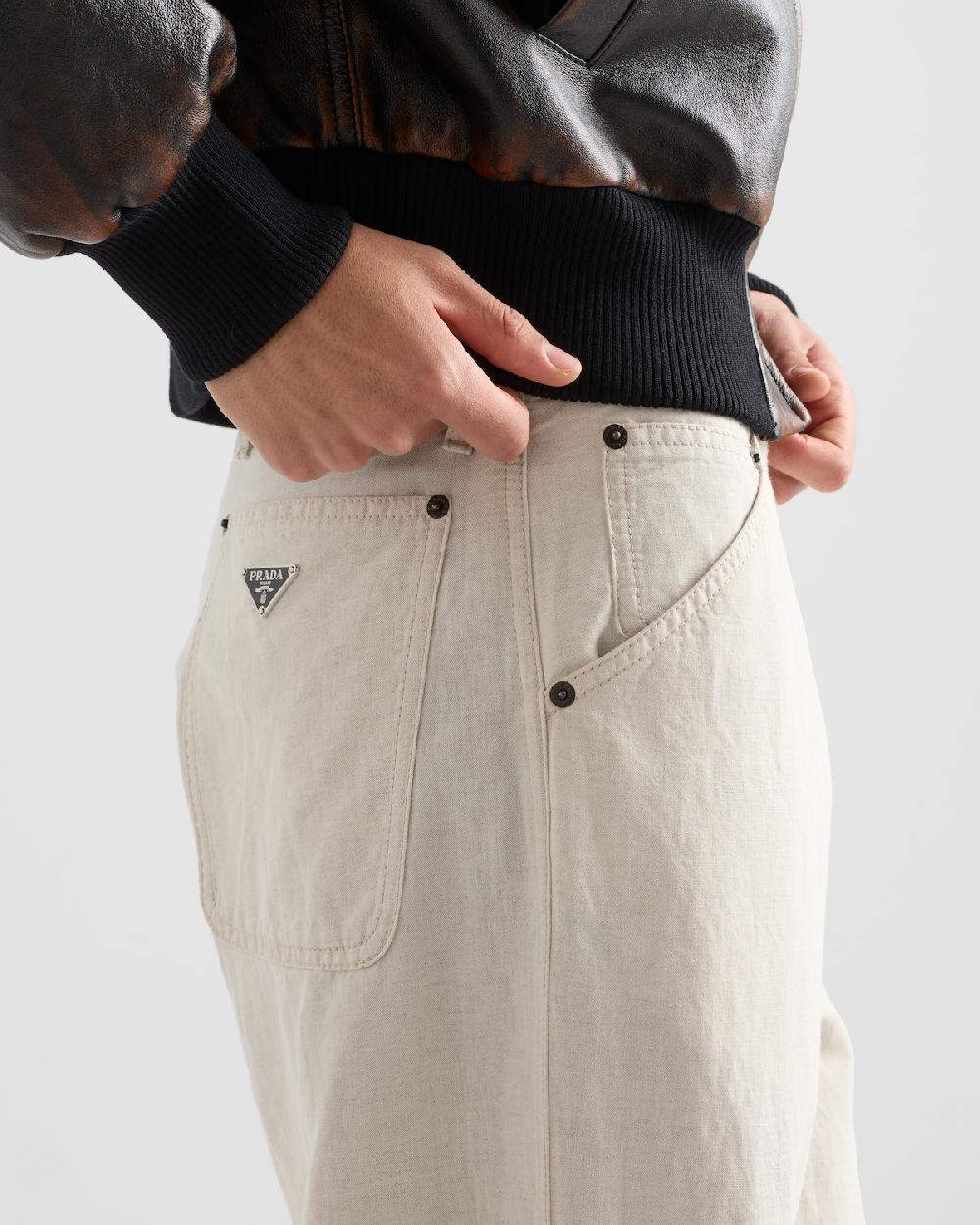 Prada Pantalones de cambray Últimos 3 días