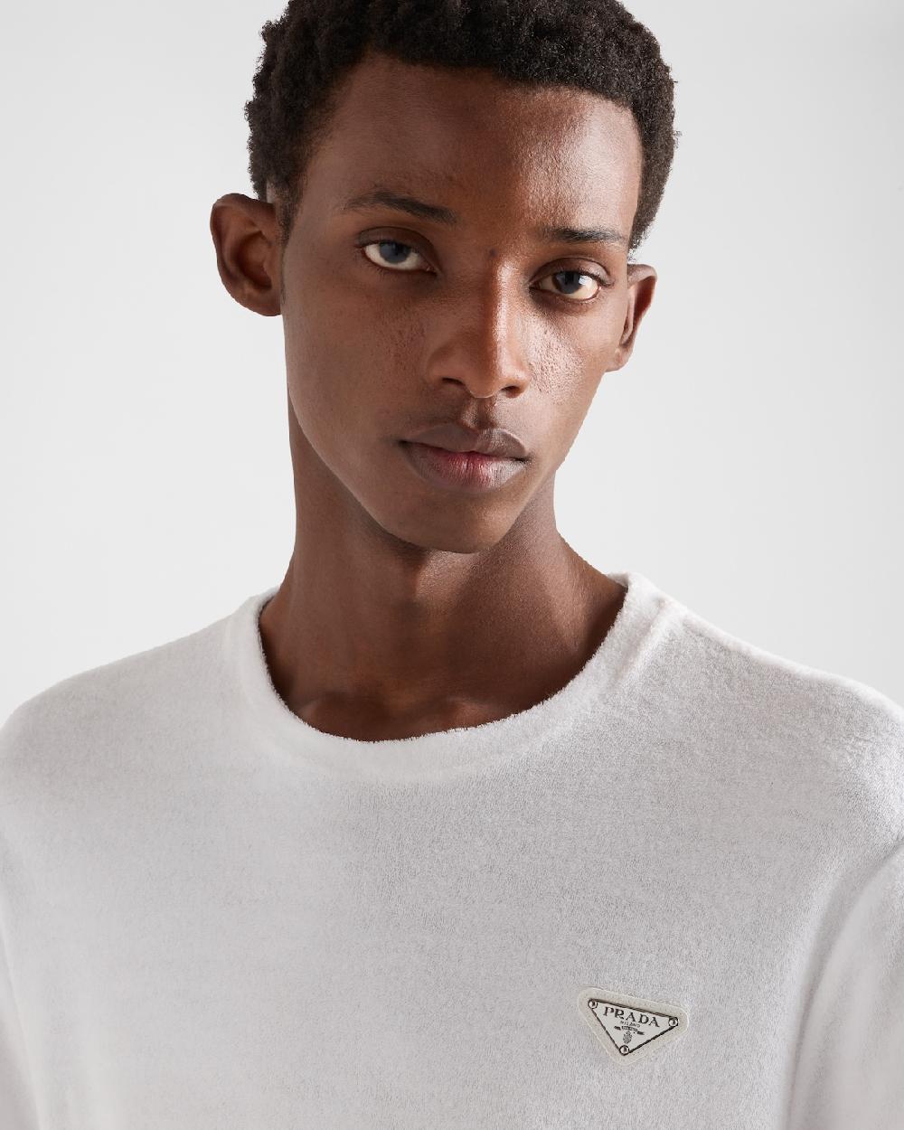 Prada Camiseta de rizo Promoción por tiempo limitado