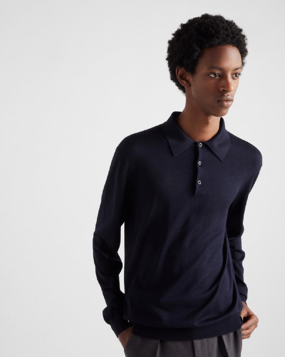 Prada Polo de seda y cachemir Tienda de fábrica