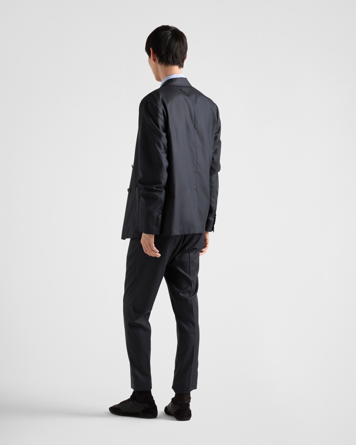 Prada Chaqueta de seda de botonadura doble Ahorra y exporta