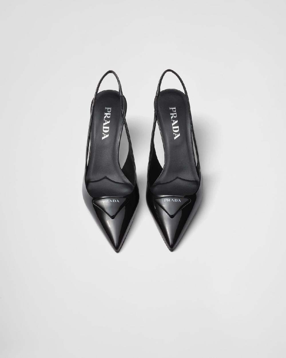 Prada Zapatos de salón destalonados de charol Última moda