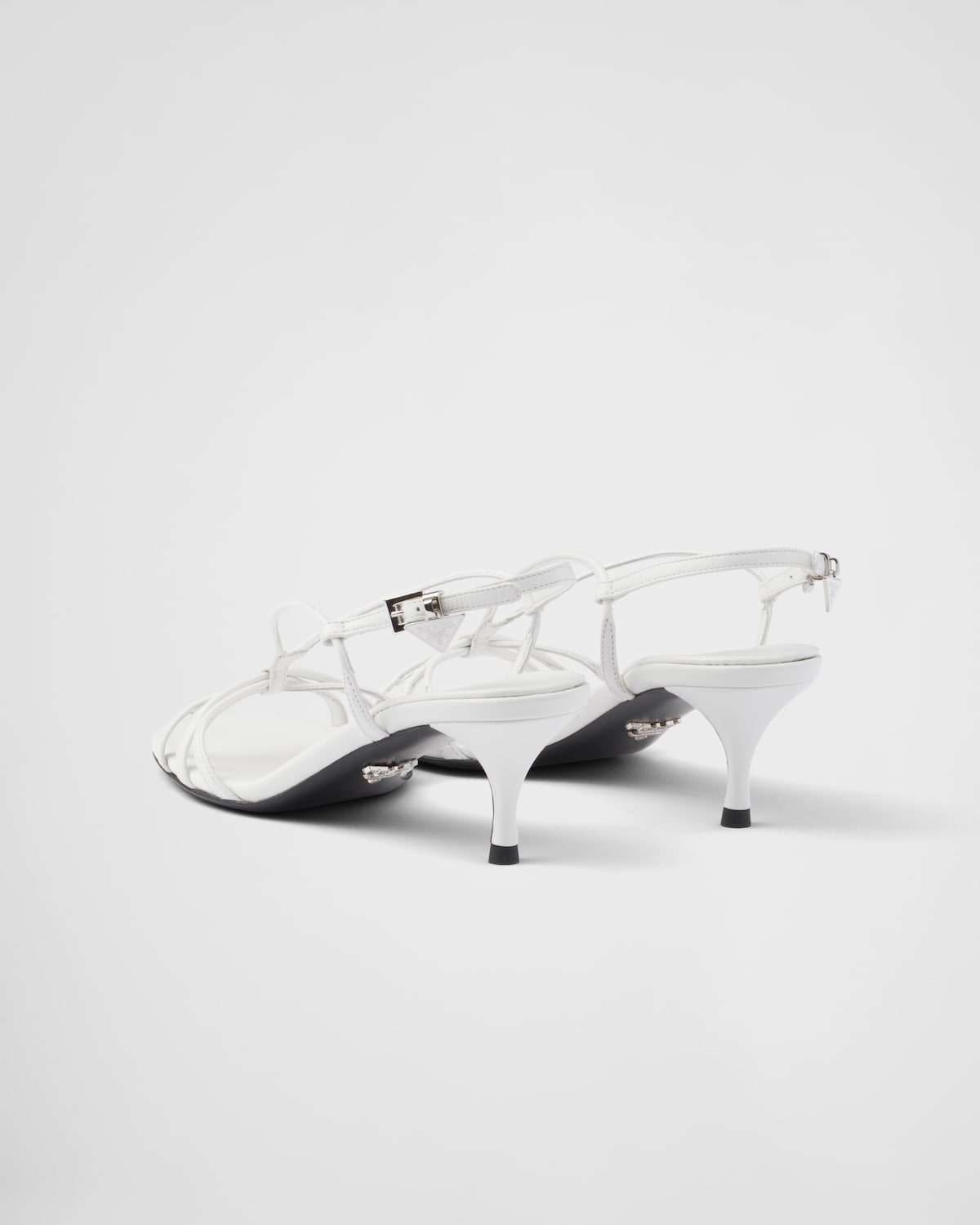 Prada Sandalias de piel con tacón 2025