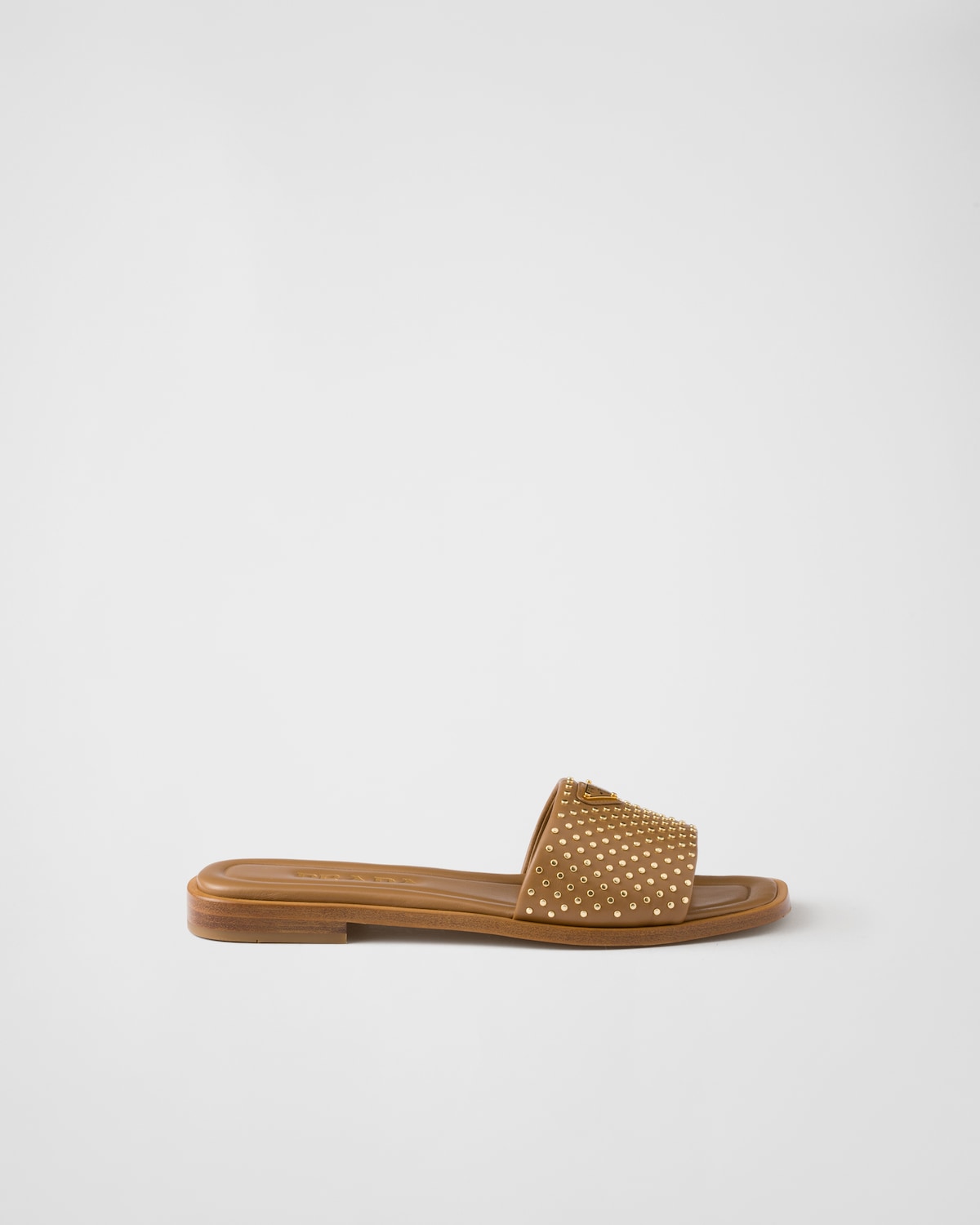 Prada Sandalias planas de piel de napa