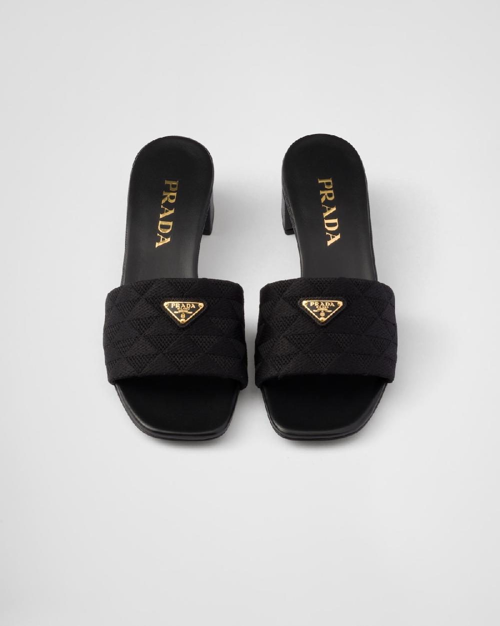 Prada Sandalias de tejido bordado Rebajas de fábrica
