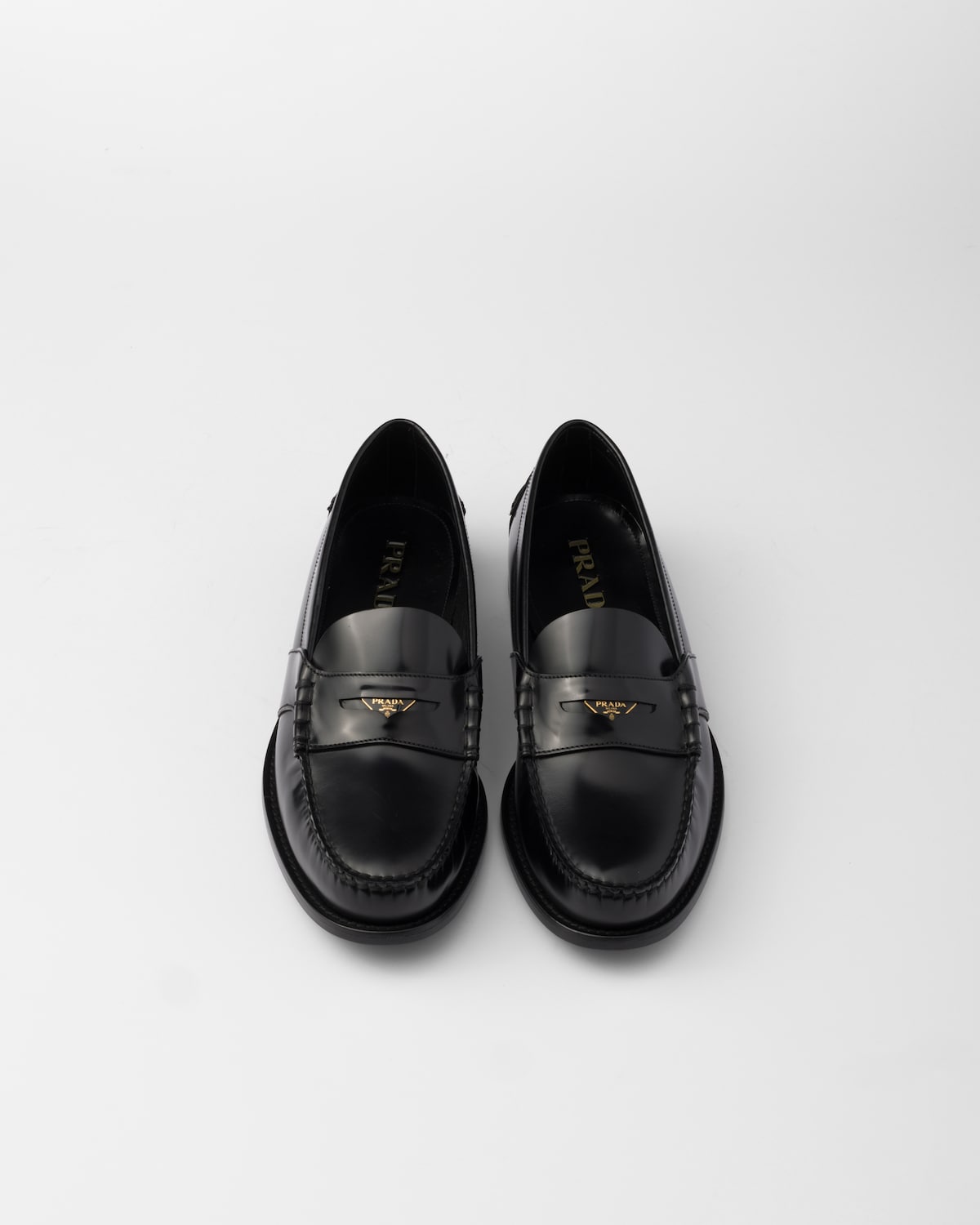 Prada Mocasines de piel cepillada Tienda